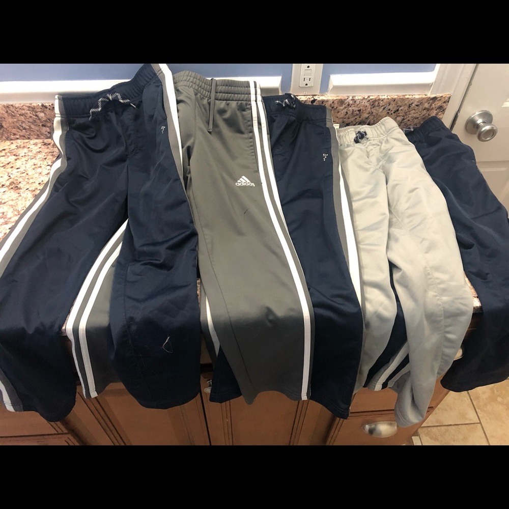 Pants- 4 Gymboree 7/8 & 1 pair Adidas boys 8 pants